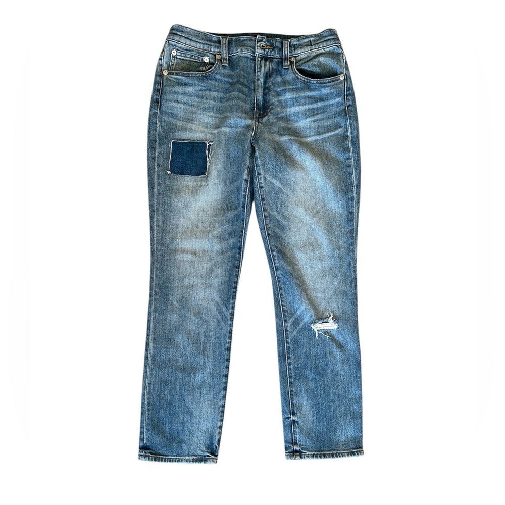 J. Crew Blue Straight Leg Jeans with Vintage Fading